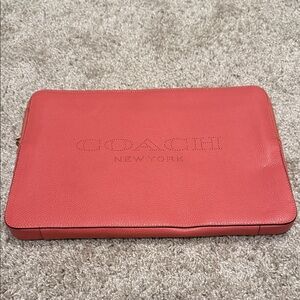 Coach Coral Leather Laptop Sleeve